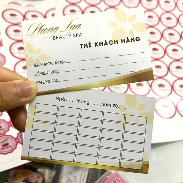 Mẫu thẻ tích điểm spa đẹp và chuyên nghiệp mẫu 3