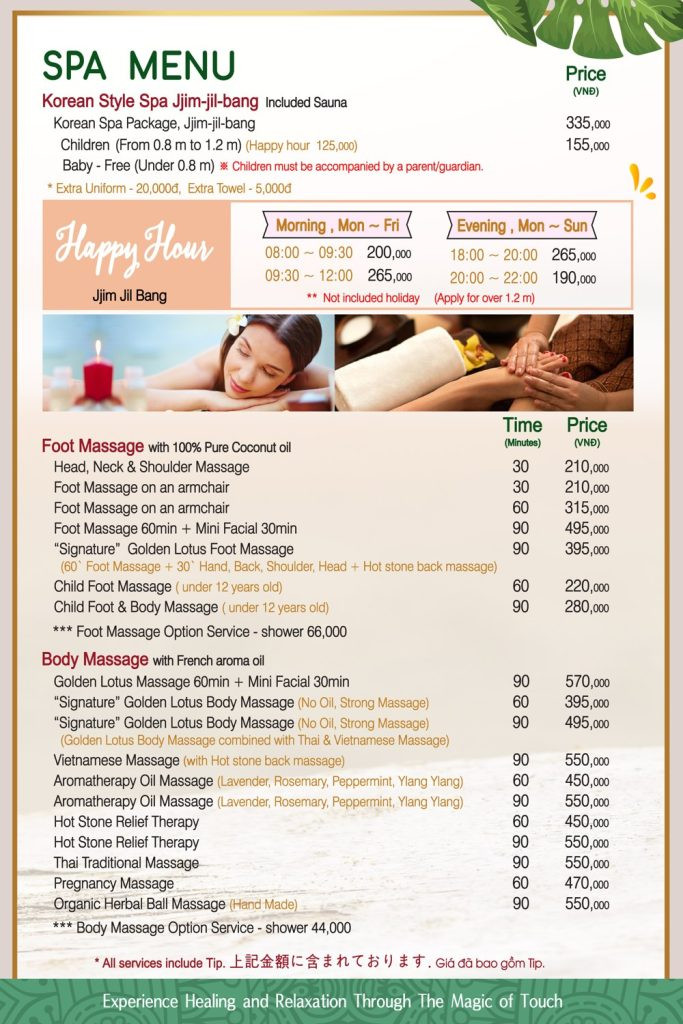 Một góc phòng xông hơi khô (sauna) tại Golden Lotus Spa, tập trung vào thiết kế gỗ và nhiệt độ ấm áp