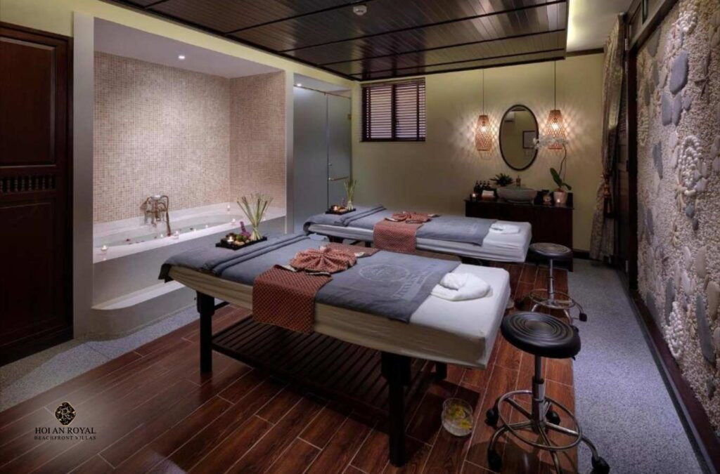 Phòng spa sang trọng tại Little Riverside. A Luxury Hotel And Spa, cung cấp các liệu pháp chăm sóc sức khỏe và sắc đẹp tại Hội An