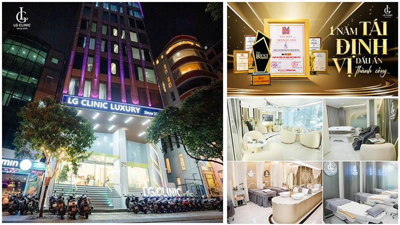 Không gian hiện đại của spa triệt lông vùng kín nam LG Clinic Quận 1