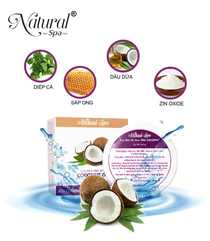 Sản phẩm Kem Natural Spa với bao bì rõ ràng, minh bạch thông tin