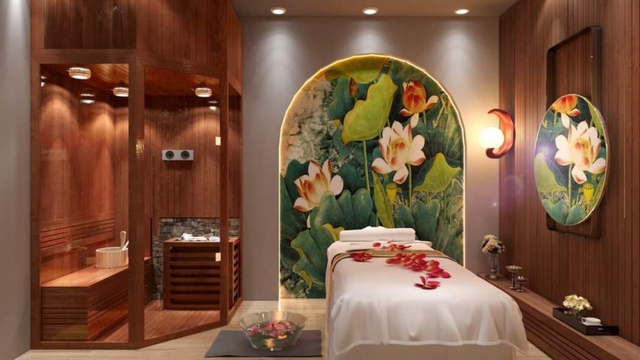 Mẫu thiết kế mô hình spa dưỡng sinh hòa mình vào thiên nhiên, mang lại cảm giác thư thái.