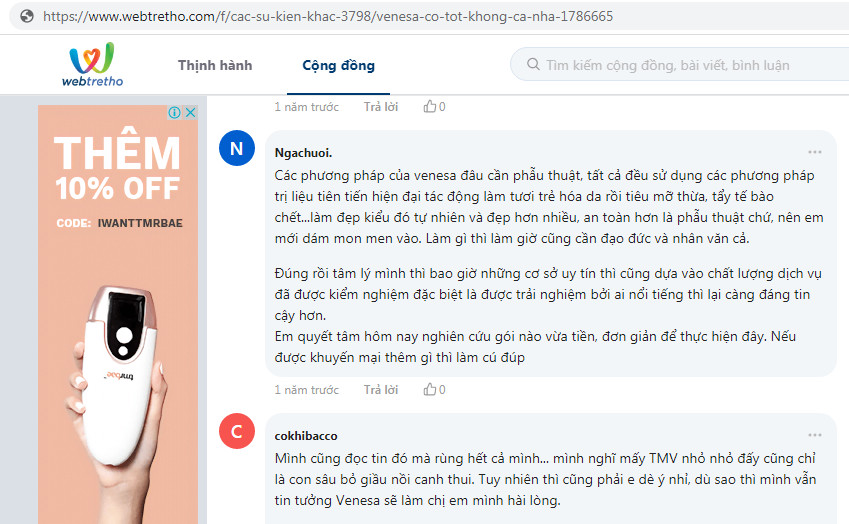 Spa Venesa đã xây dựng niềm tin với khách hàng nhờ hiệu quả và uy tín, liệu Venesa có tốt không còn là câu hỏi