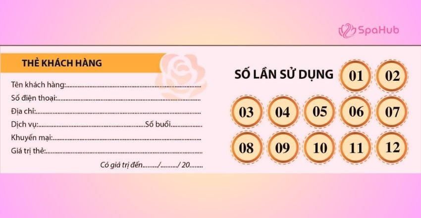 Thẻ dịch vụ spa bằng giấy - Mẫu phiếu truyền thống được ưa chuộng