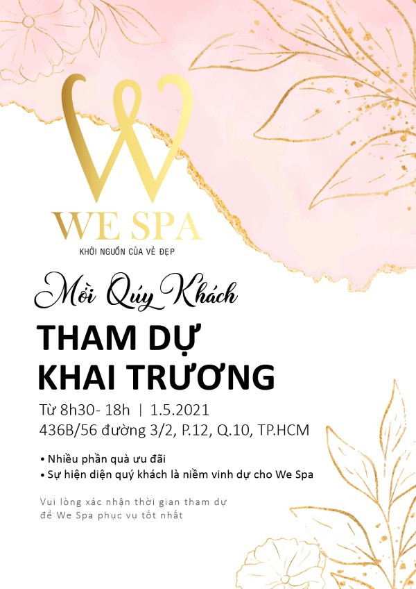 Thiết kế thiệp mời khai trương spa chuyên nghiệp tạo ấn tượng từ cái nhìn đầu tiên
