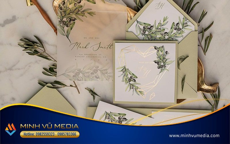 Thiết kế thư mời khai trương spa phong cách đơn giản, thanh lịch