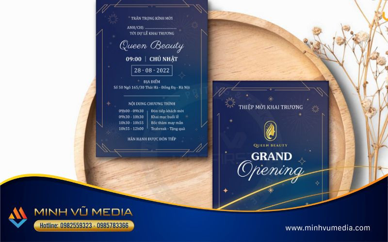 Thiết kế thư mời khai trương spa với các kích thước độc đáo