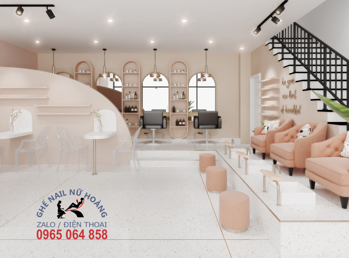 Phong cách thiết kế tối giản cho tiệm spa nhỏ, mang lại vẻ tinh tế và gọn gàng