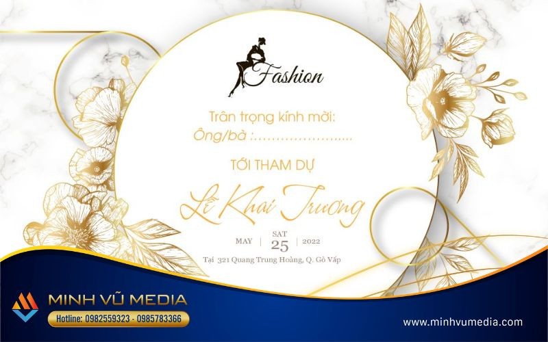 Thư mời khai trương spa tinh tế và chuyên nghiệp