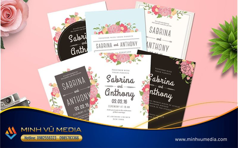 Thư mời khai trương spa với phong cách thiết kế nữ tính, tối giản và thanh lịch