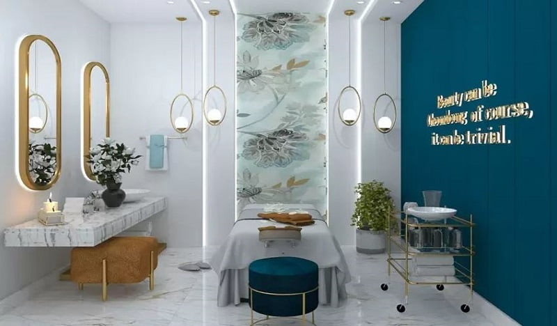 trang tri spa mini don gian