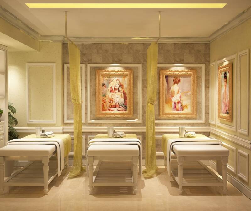 Trang trí spa mini với màu sắc ấn tượng