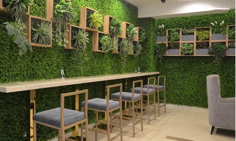 Trang trí Spa với cỏ nhân tạo mang lại sự thư thái