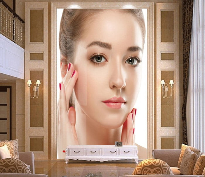 Tranh cô gái spa đẹp nghệ thuật