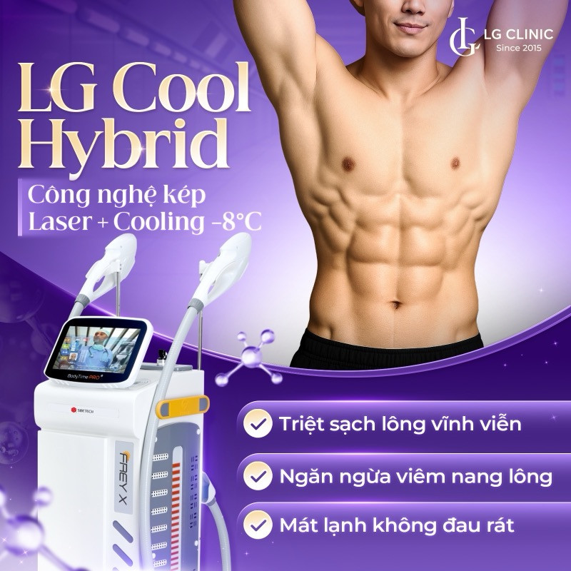 Triệt lông vùng kín nam bằng công nghệ LG Cool Hybrid tại spa triệt lông vùng kín nam LG Clinic