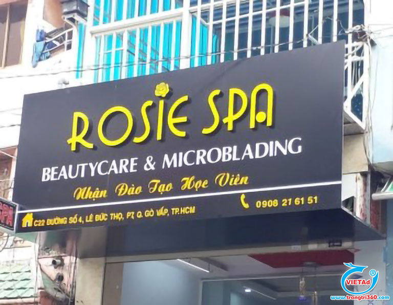 Ý tưởng thiết kế bảng hiệu spa bằng chữ nổi alu bền bỉ