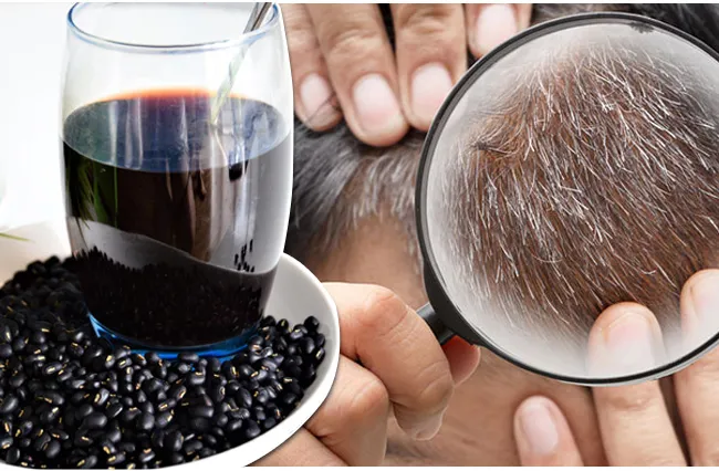 Hình ảnh một bát đậu đen rang khô, có thể hãm nước uống hàng ngày