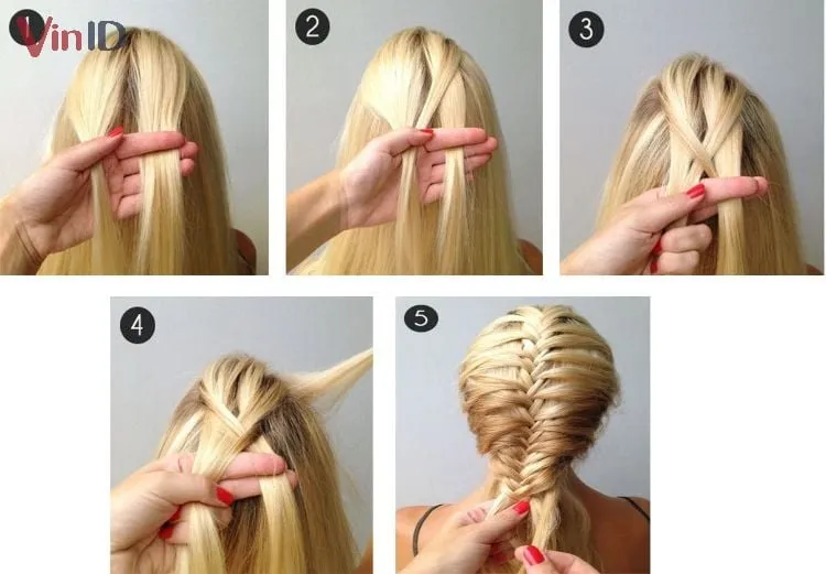 Các bước tết tóc xương cá tạo kiểu tóc đẹp tinh tế