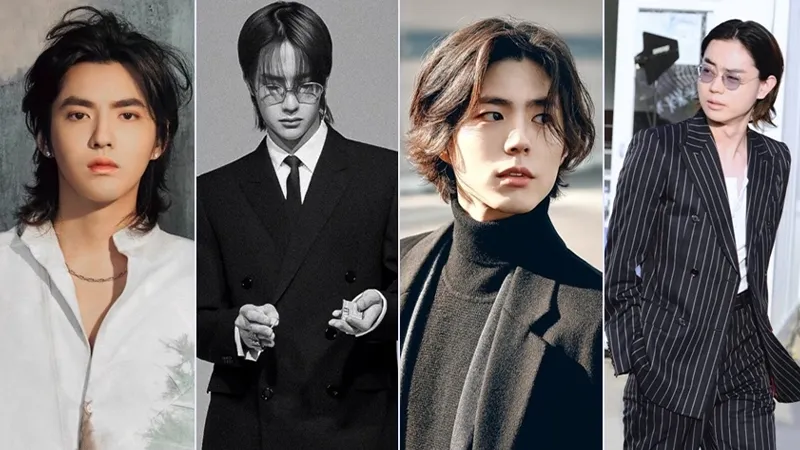 Tóc hai mái uốn phồng, phù hợp với mọi lứa tuổi và khuôn mặt