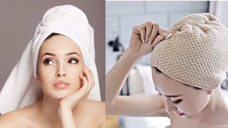 Nên dùng khăn thấm nước trên tóc nhẹ nhàng và để tóc khô tự nhiên thay vì chà xát tóc