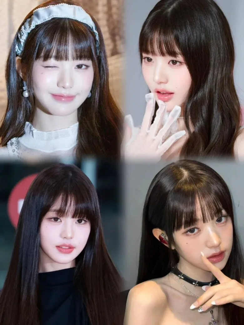 Phụ nữ với kiểu tóc mái bằng, tóc ôm vào mặt giúp khuôn mặt nhỏ gọn hơn