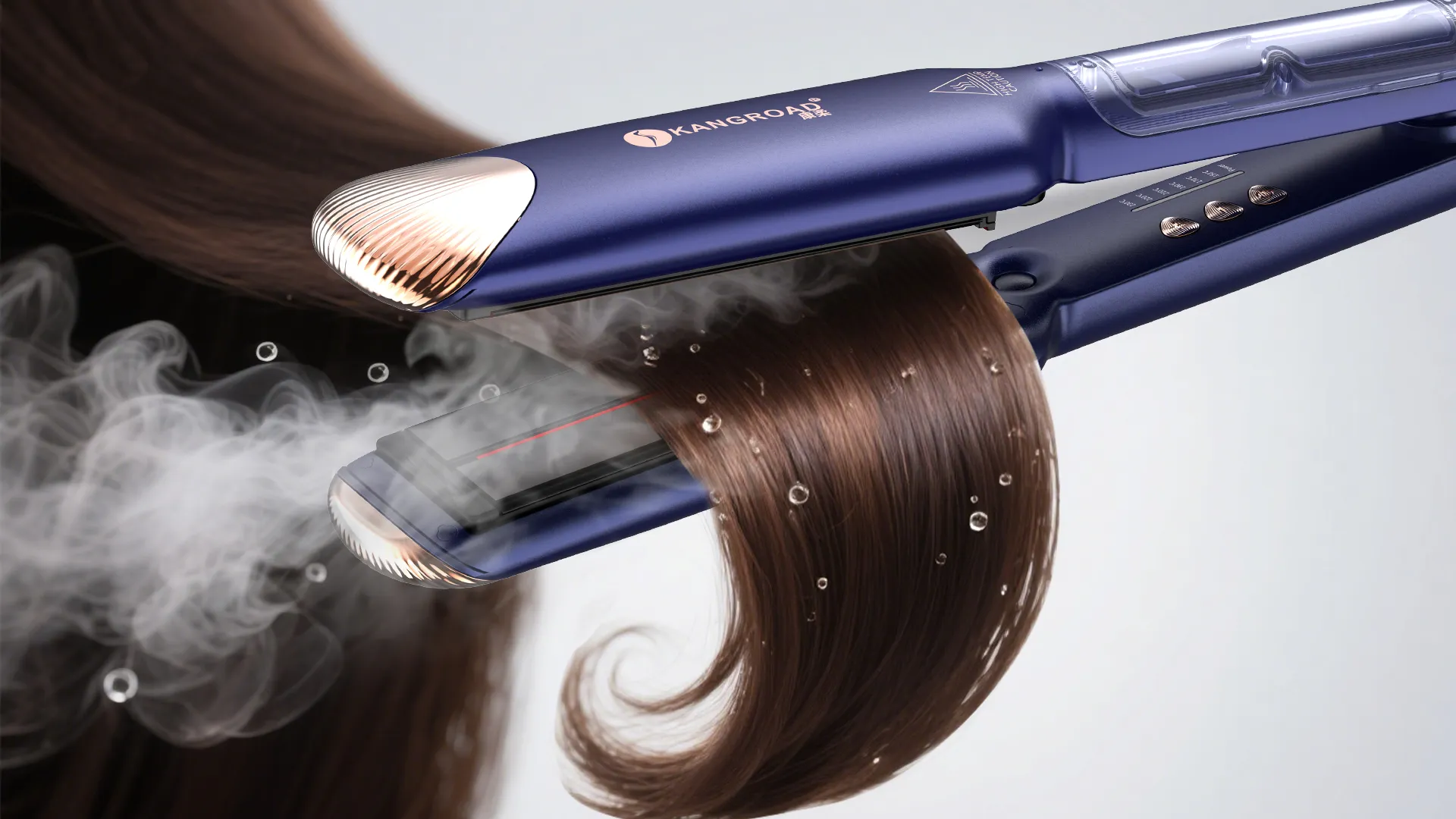 Uốn tóc bằng máy duỗi tạo kiểu lọn xoăn bồng bềnh tự nhiên