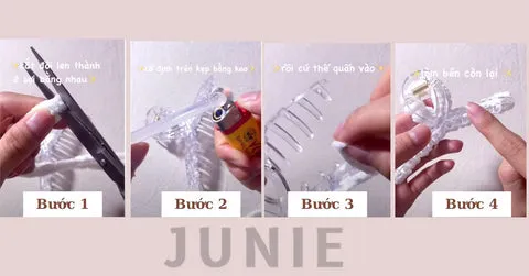 Các bước làm kẹp tóc nhung đính charm sáng tạo tại nhà