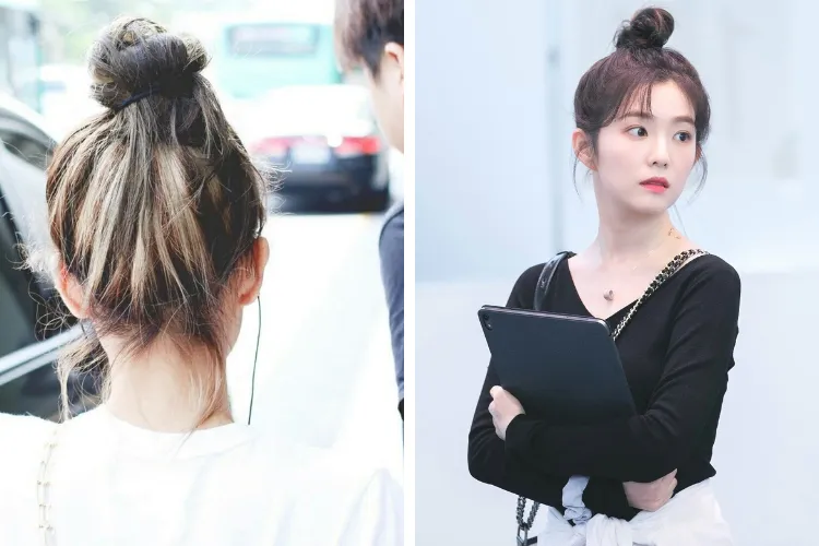 Tóc búi cao năng động (top knot), kiểu tóc lý tưởng cho hoạt động thể thao, ứng dụng của cách búi tóc đẹp nhất