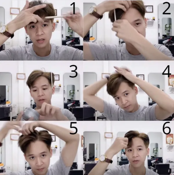 Hướng dẫn vuốt tóc 7/3 theo phong cách cool ngầu với phần tóc được hất ngược ra sau