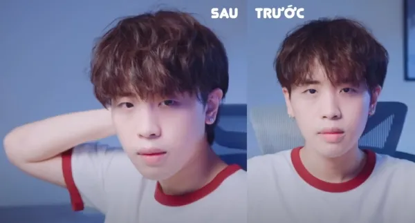 Sự khác biệt rõ rệt giữa trước và sau khi tạo kiểu bằng sáp vuốt tóc trên tóc xoăn