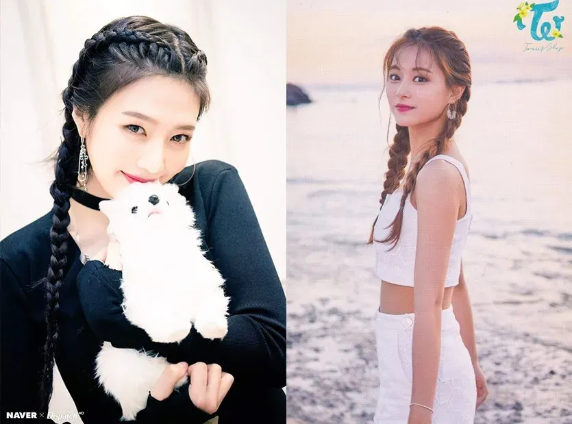 Hình ảnh cận cảnh của kiểu tóc tết xương cá hai bên tinh xảo và cầu kỳ