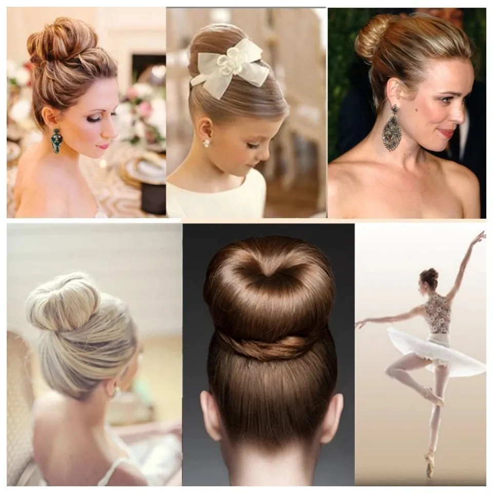 Dụng cụ búi tóc củ tỏi phong cách Hàn Quốc bằng thép dẻo bọc mousse