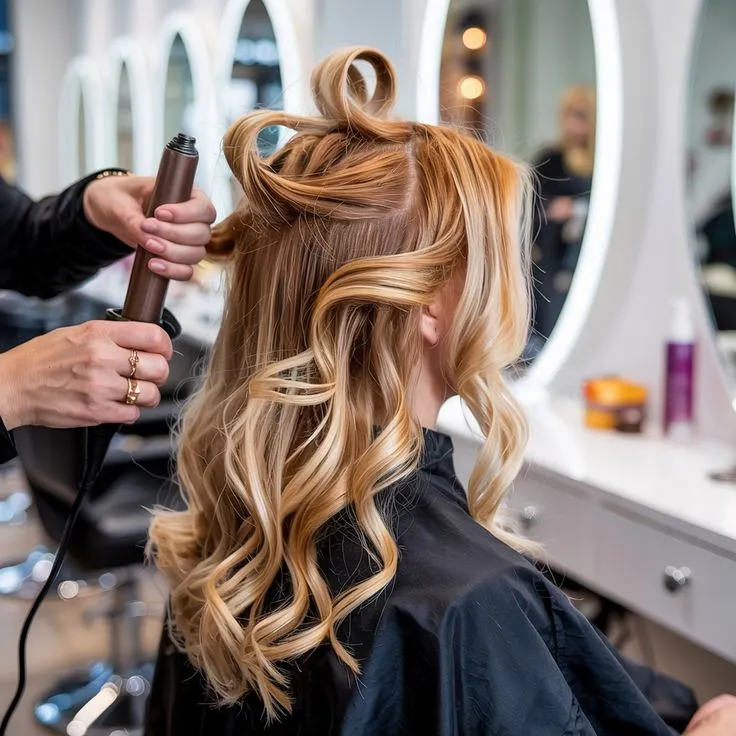 Ghim câu chuyện về mái tóc uốn xoăn lơi dài, bồng bềnh, thể hiện kết quả của việc chăm sóc tốt