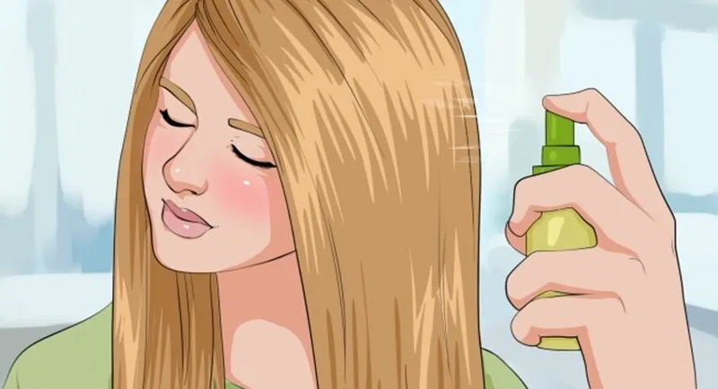 Pha loãng giấm táo và nước để xả tóc, hỗ trợ làm thẳng tóc tự nhiên tại nhà