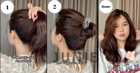 Cách giữ nếp tóc bằng kẹp càng cua cỡ nhỏ tạo độ xoăn tự nhiên và mềm mại