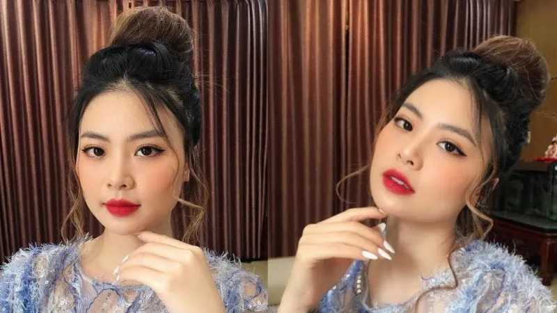 Búi Cao Củ Tỏi Phồng Đơn Giản và Hợp Thời Trang