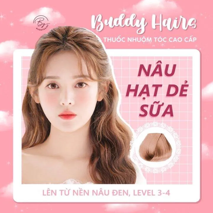 Tự nhuộm tóc màu nâu hạt dẻ tại nhà đơn giản