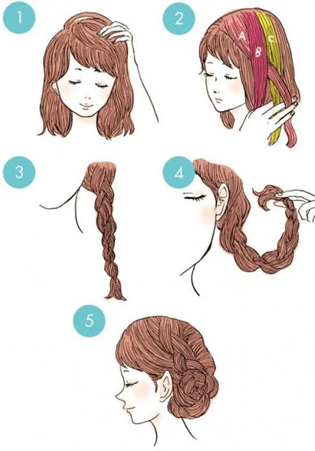 Thực hiện búi tóc tết một bên phức tạp hơn nhưng tạo vẻ ngoài cực kỳ thanh lịch cho mái tóc dài