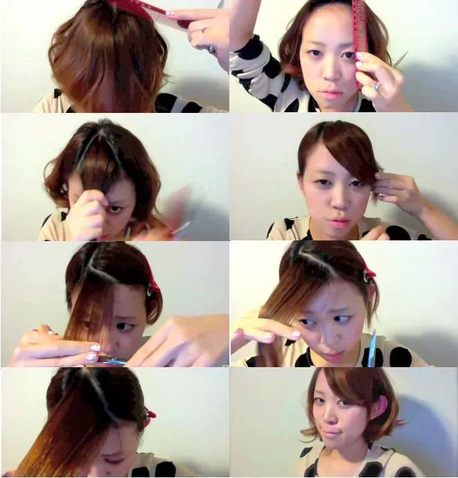 Cách cắt tóc mái xéo đẹp của Nhật Bản