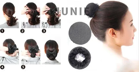 Các bước thực hiện cách búi tóc bằng kẹp lưới cơ bản