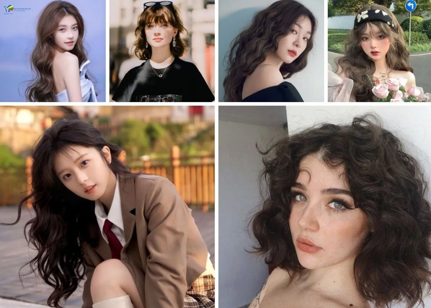 Người phụ nữ với mái tóc xoăn lọn to bồng bềnh, quyến rũ, khoe trọn vẻ đẹp khuôn mặt