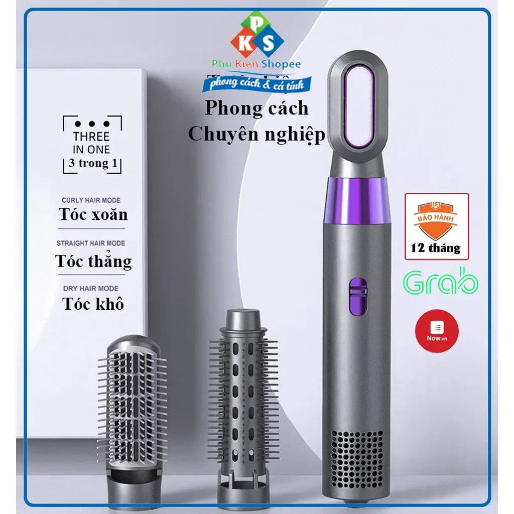 Máy làm tóc 3 trong 1 tiện dụng để dập xù