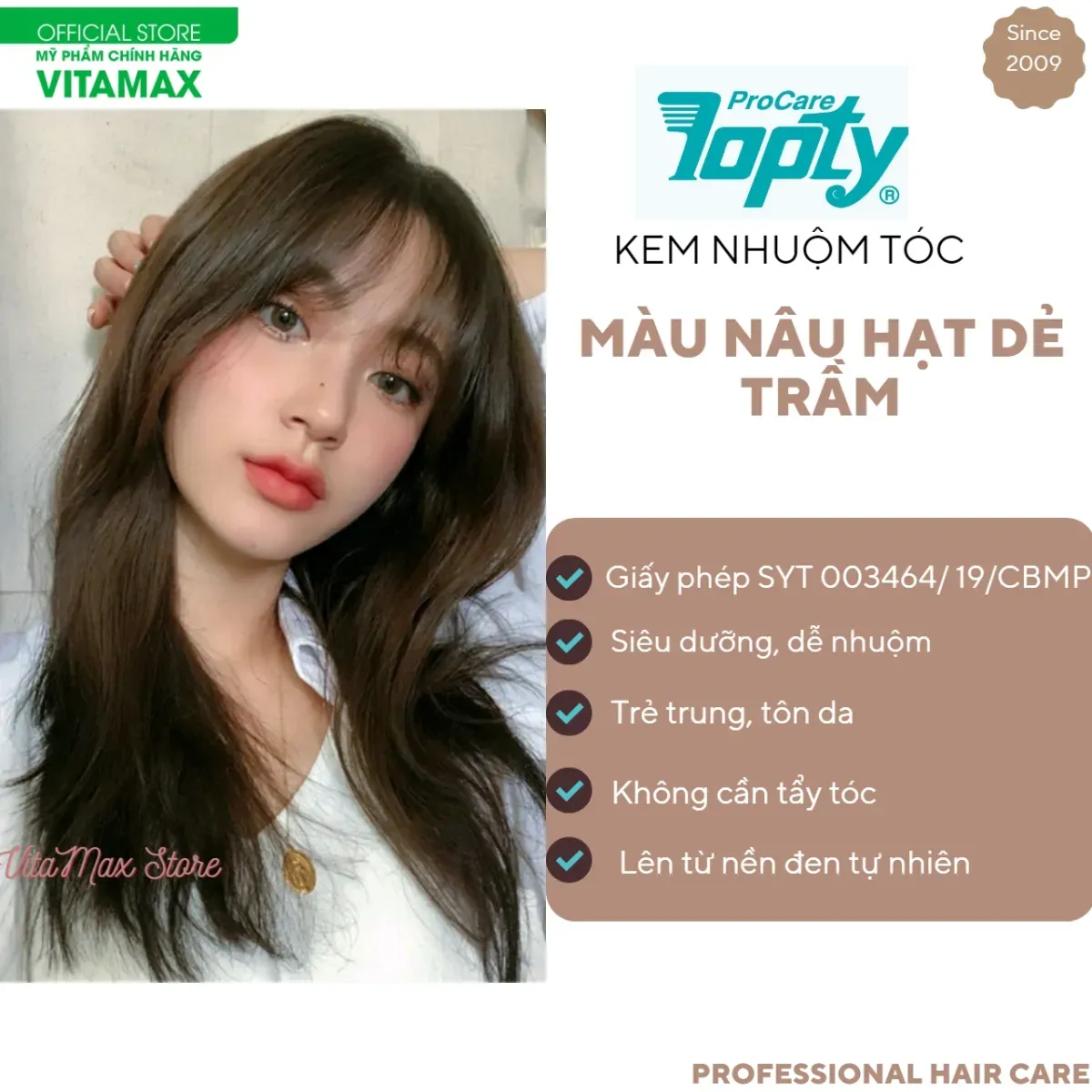 Kem nhuộm tóc thảo dược, ít hư tổn, chăm sóc tóc tốt