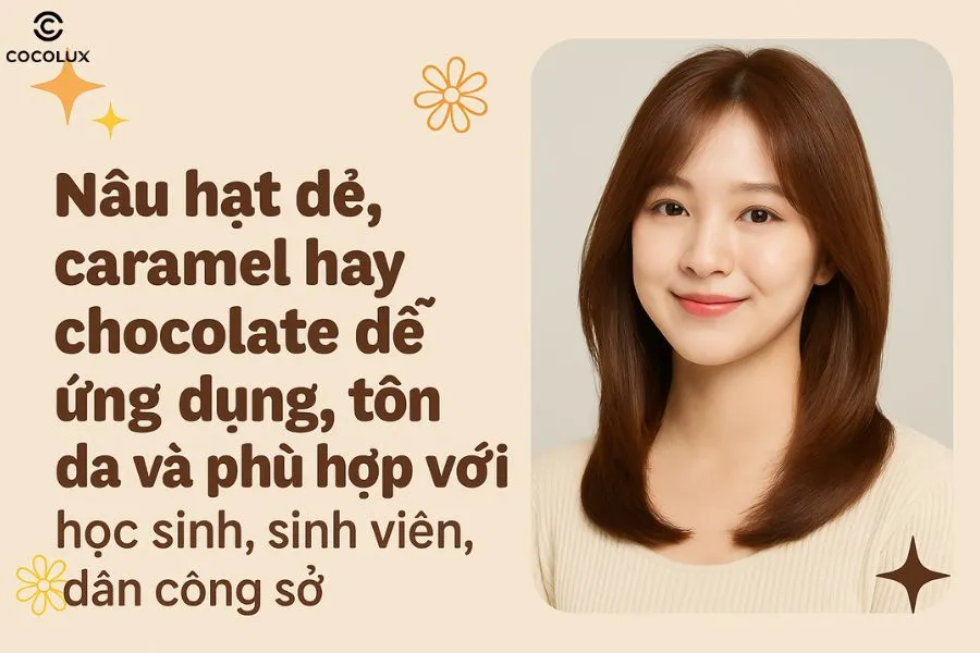 Các màu nhuộm tóc tông ấm dễ ứng dụng và tôn da vàng châu Á