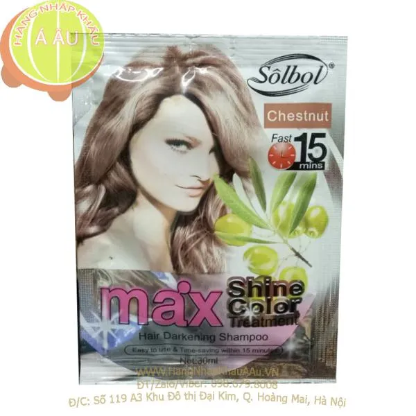Dầu gội nhuộm phủ bạc Solbol Max Hàn Quốc