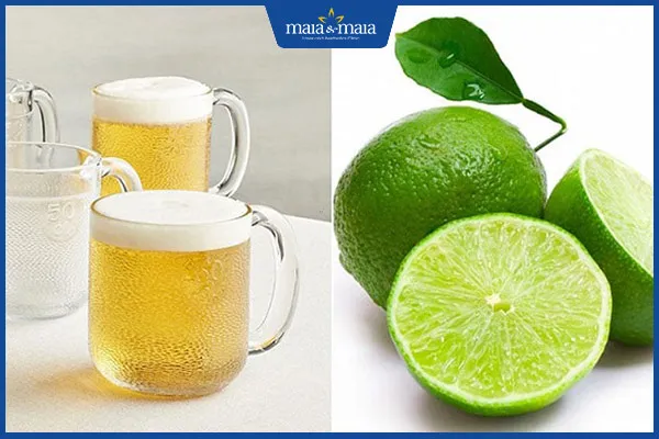Sử dụng bia và chanh để làm sạch da đầu và giảm dầu thừa