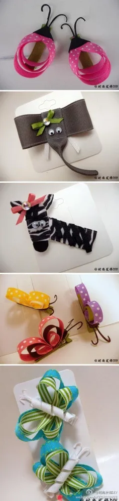 Bộ sưu tập kẹp cài tóc hình con vật và đồ vật dễ thương