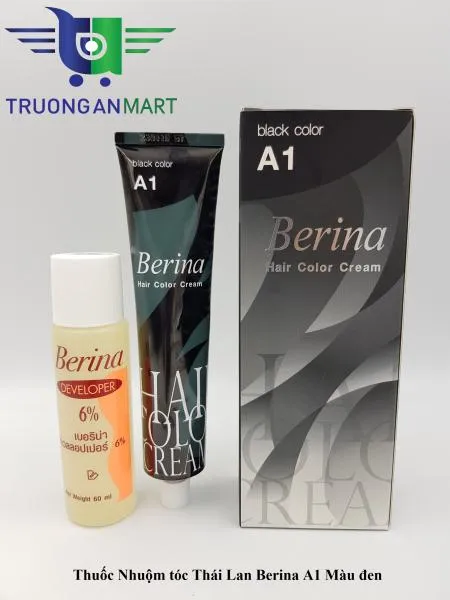 Thuốc nhuộm tóc Berina Thái Lan A1 màu đen và cách dùng
