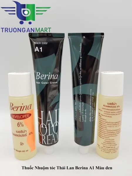 Nhuộm Berina A1 màu đen, cách dùng để tóc khỏe mạnh