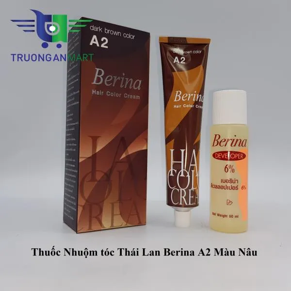 Hướng dẫn sử dụng thuốc nhuộm tóc Berina màu nâu cơ bản